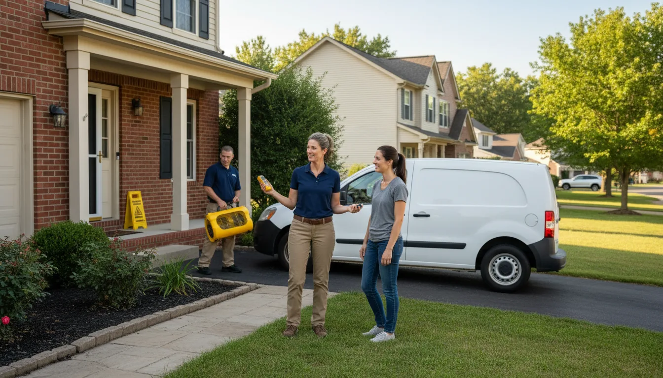 Residential water damage restoration in Braxton, MS